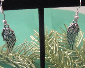 Brincos de anjo, brincos de asa de anjo, brincos de prata, joias de anjo, joias de asas de anjo, joias de prata, hipoalergênicos