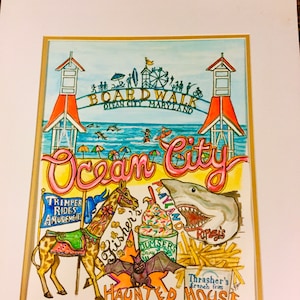 Ocean City. Boardwalk Print, Wall Art