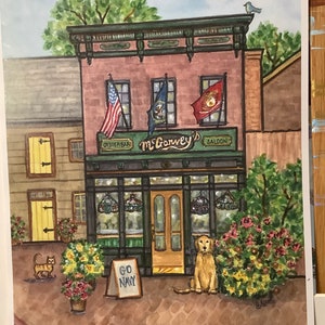 McGarvey’s Annapolis Maryland watercolor print