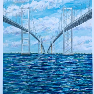 For Him For Her East Bay Blank Notecard and Envelope The Bay City Sentimental Gift Bay Bridge Oakland Souvenir 4.25x 5.5