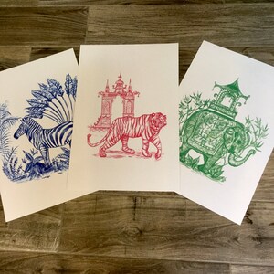 Chinoiserie Jungle Animal Prints