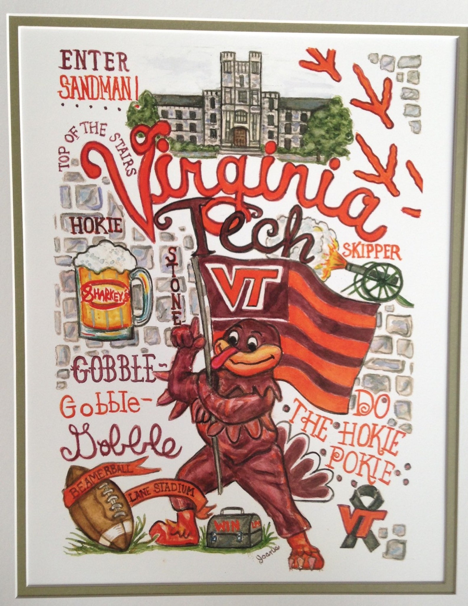 Virginia Tech Print Etsy