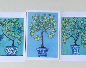 Lemon Tree and Parakeets combo pack Prints