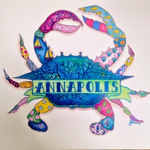 Annapolis Maryland Crab Print