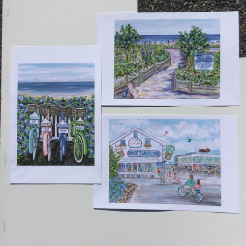 Art & Collectibles Painting Maryland Ocean City Sky Plane and Banner