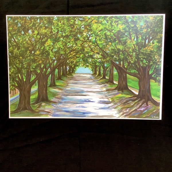 Tunnel of Trees print of original painting, free shipping
