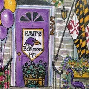 Ravens Home Game 11 x 14 print celebrating the Baltimore Ravens. image 2