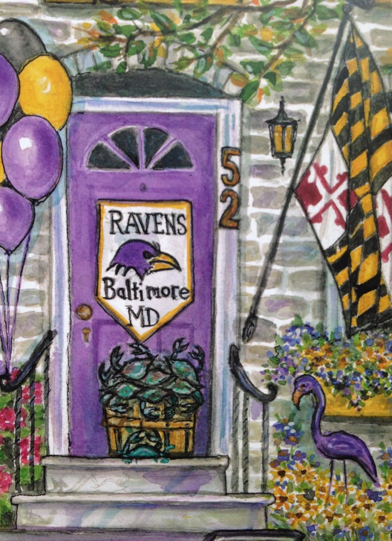 Ravens Home Game 11 x 14 print celebrating the Baltimore Ravens. image 2