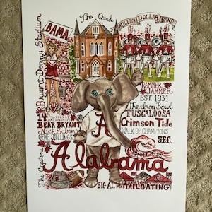 Alabama Roll Tide Print