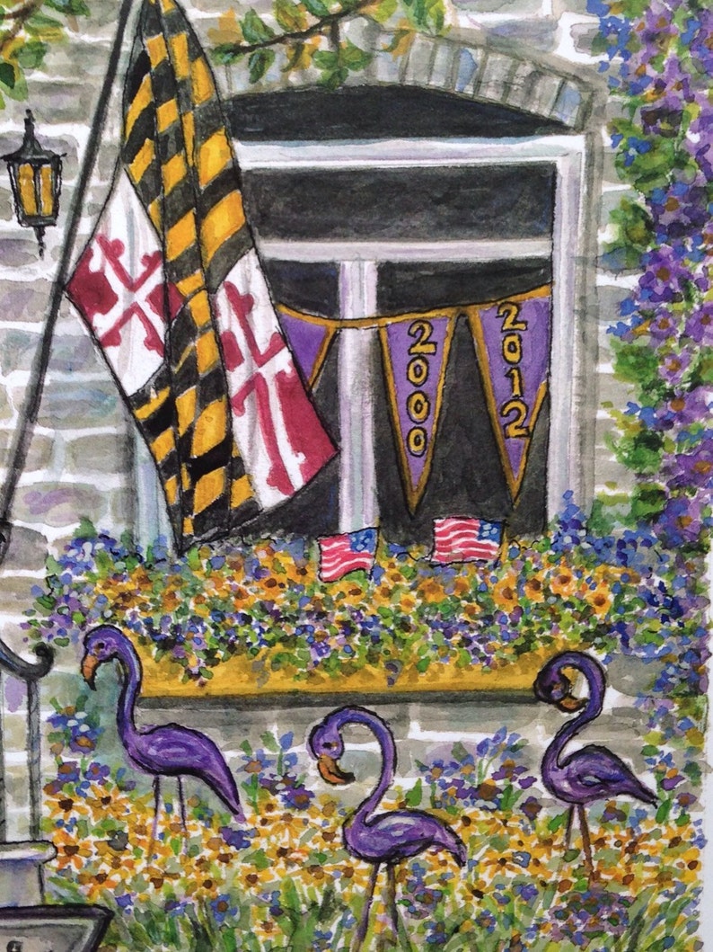 Ravens Home Game 11 x 14 print celebrating the Baltimore Ravens. image 3