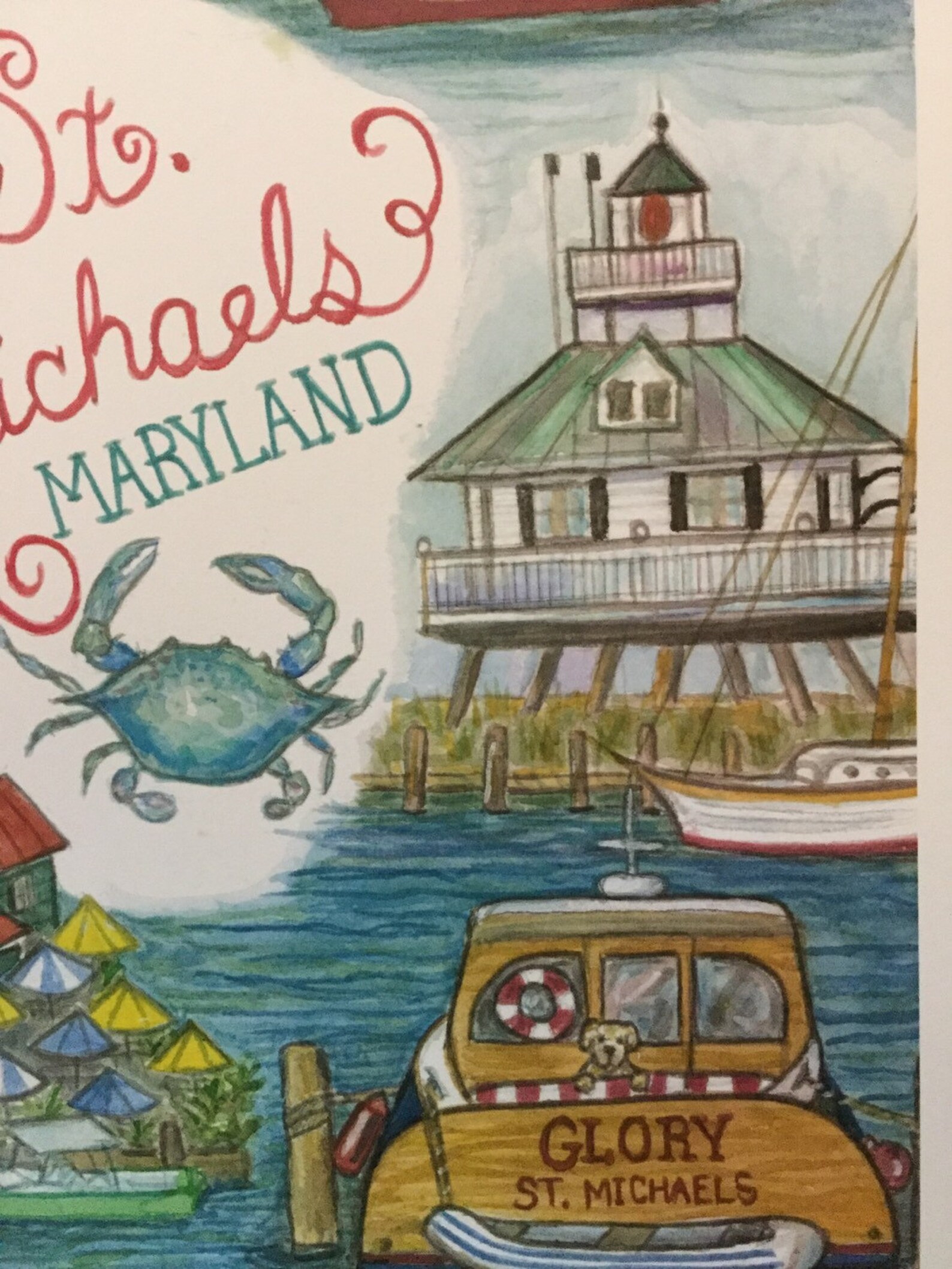 St. Michaels Maryland Print Etsy