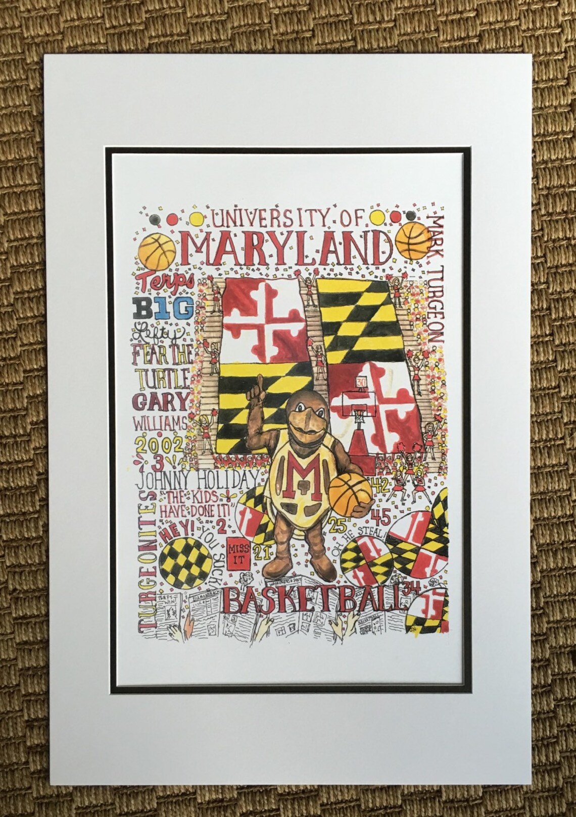 University of Maryland Basketball Print Etsy