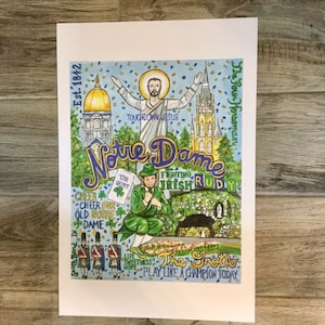 Notre Dame Football Print