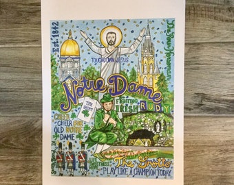 Notre Dame Football Print