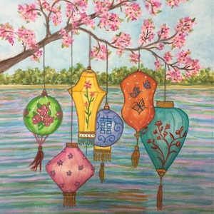 Chinese Lanterns Chinoiserie Print