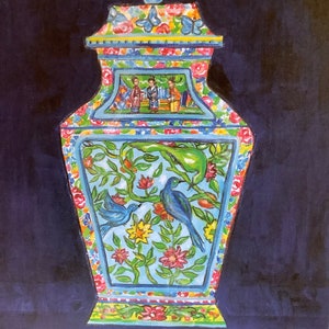 Chinoiserie Ginger Jar colorful print