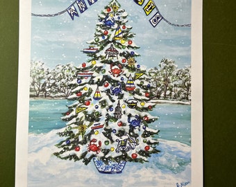 Annapolis Christmas Tree Print