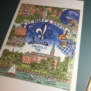 St Mary&#39;s Saints  Annapolis Maryland print