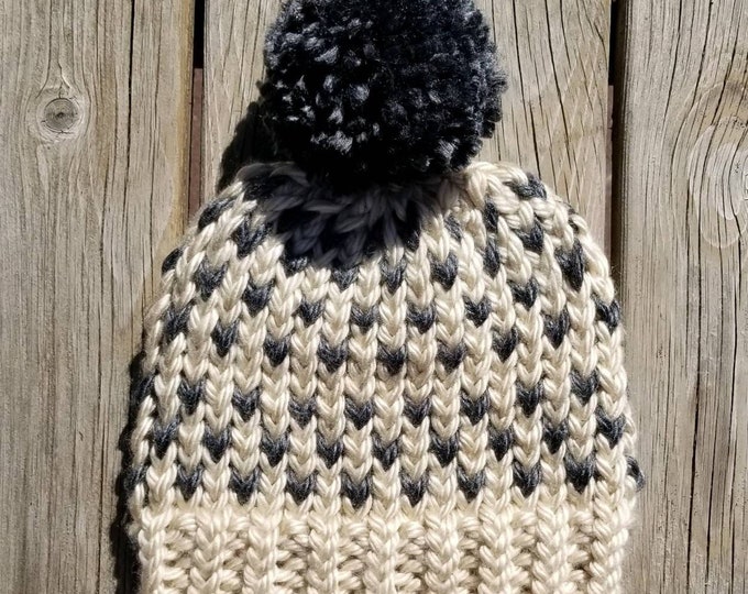 Charcoal & Chai Tiny Heart Hat