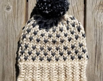 Charcoal & Chai Tiny Heart Hat