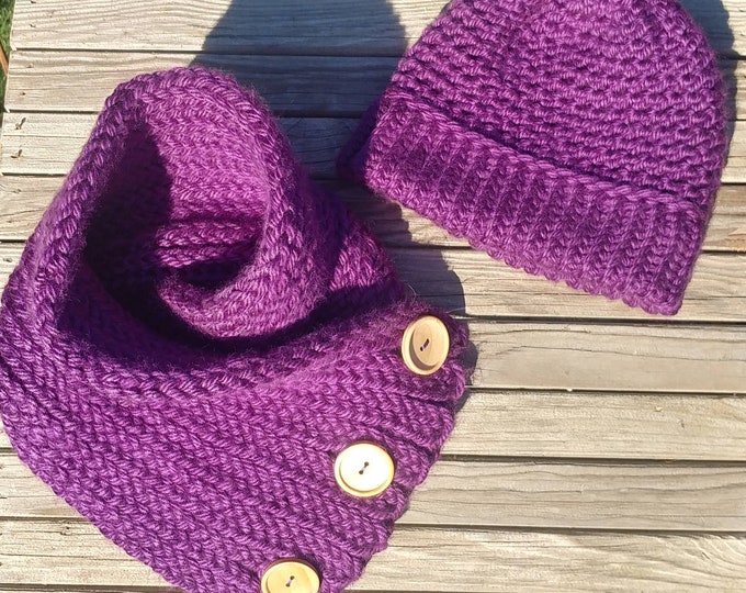 Beanie & Cowl Scarf Set
