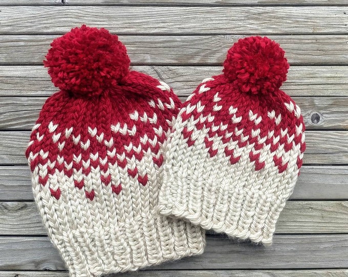 Mini & Me Matching Sugar 'n'  Spice Tiny Heart Beanie
