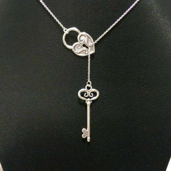 Sterling Silver Lock and Key Necklace