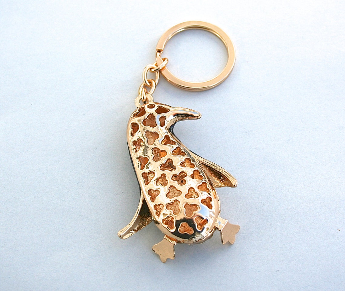 Penguin Keychain Rhinestone Penguin Keychain Rhinestone - Etsy