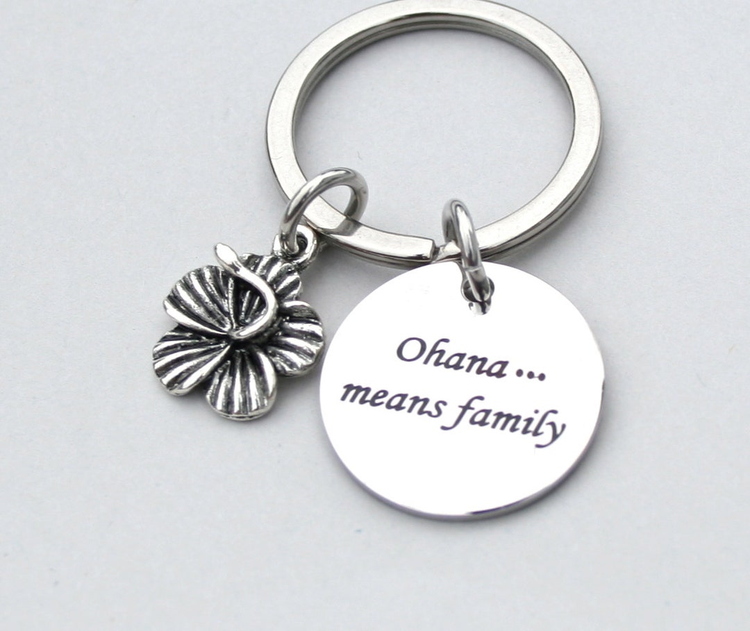 Ohana Keyring Ohana . Means Family Keychain Stainless Etsy