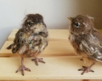 Needle Felted Robin Fledgling - Made to Order