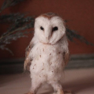 Needle Felted Barn Owl - Made to Order