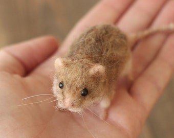 Needle Felted Mouse- Made to Order