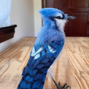 Needle Felted Blue Jay - Made to Order