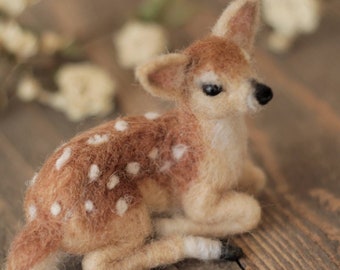 Miniature Needle Felted Fawn - Made to Order