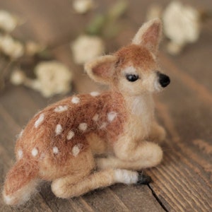 Miniature Needle Felted Fawn Made to Order image 2