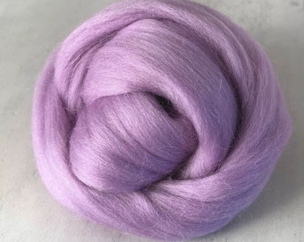 2oz Lavender Merino Wool Roving, Needle Felting Wool, Light Purple Merino Top, Wool for Needle Felting