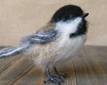 Needle Felted Chickadee - Made to Order