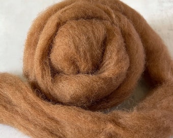 2oz Carded Corriedale in Doe, Wool Roving for Needle Felting