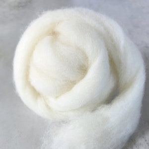 Corriedale Wool Roving - White - A Child's Dream