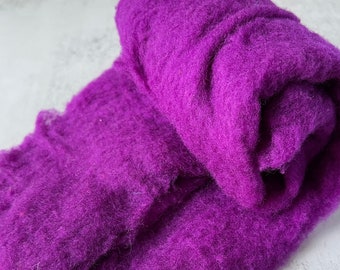 Matelas mérinos à fibres courtes violet raisin, 1 oz, laine, feutrage humide, laine à feutrer