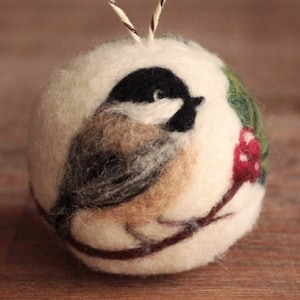 Gefilzte Meisen Ornament - Holly Weihnachtsdeko