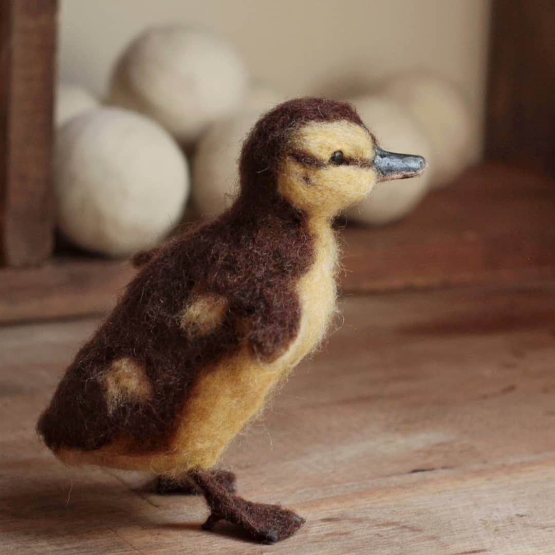 Needle Felted Mallard Duckling Made to Order