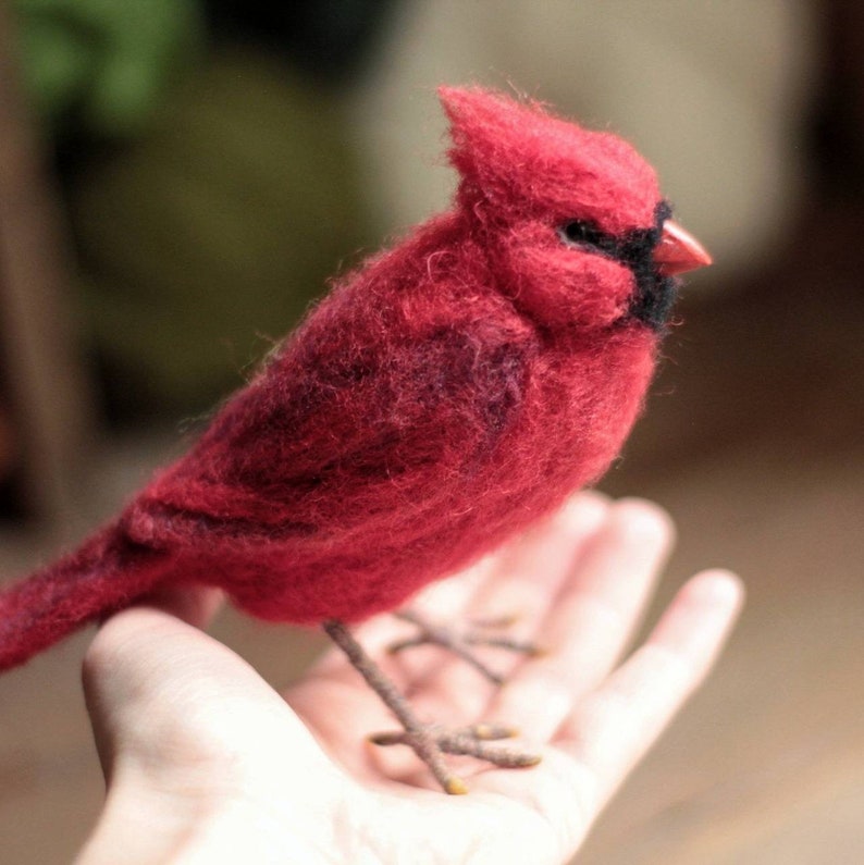 Needle Felted Cardinal Made to Order Etsy
