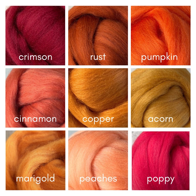 Choose 8 Colors in Merino Wool, Wool for Needle Felting, Wet Felting, Wool Top, Wool Roving image 1