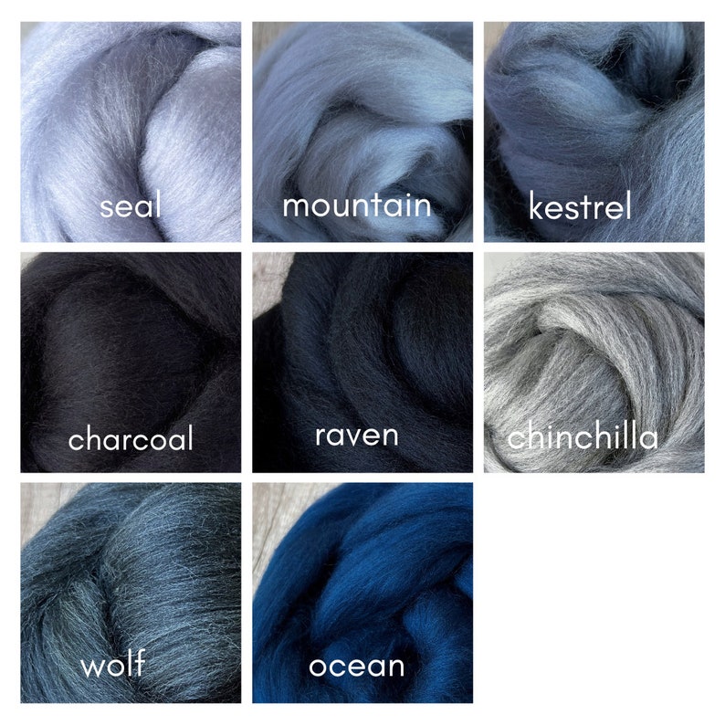 Choose 8 Colors in Merino Wool, Wool for Needle Felting, Wet Felting, Wool Top, Wool Roving image 3