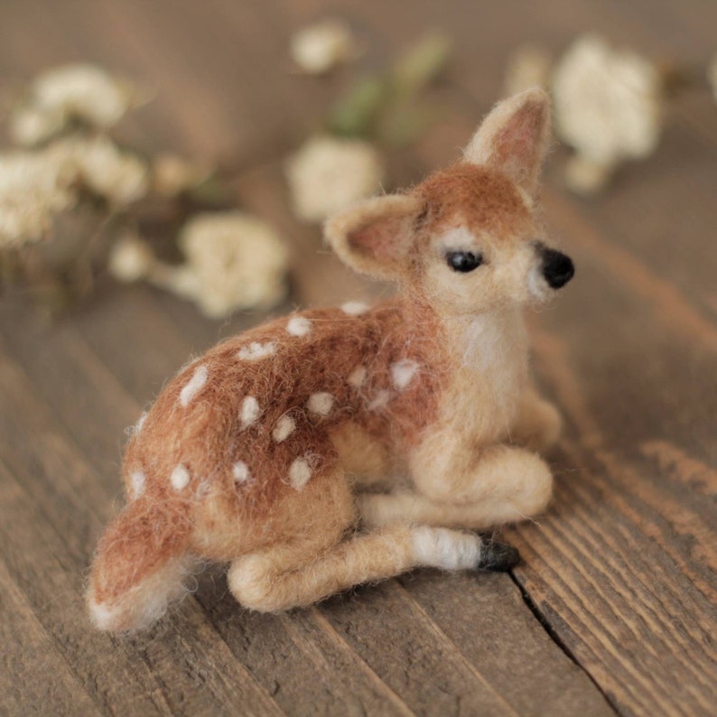 Miniature Needle Felted Fawn Made to Order image 2