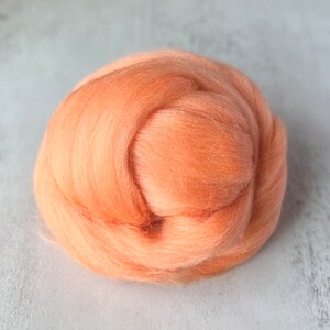 APRICOT- American Farm Wool- Merino Wool Roving for Felting