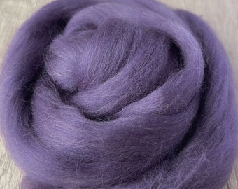 2oz Dusk Merino Wool Roving, Needle Felting Wool, Dusty Purple Merino Top, Wool for Needle Felting