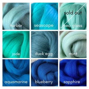 Choose 8 Colors in Merino Wool, Wool for Needle Felting, Wet Felting, Wool Top, Wool Roving image 6