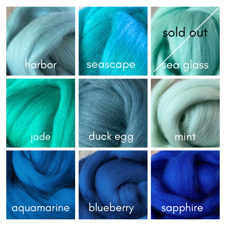 Choose 8 Colors in Merino Wool, Wool for Needle Felting, Wet Felting, Wool Top, Wool Roving image 6